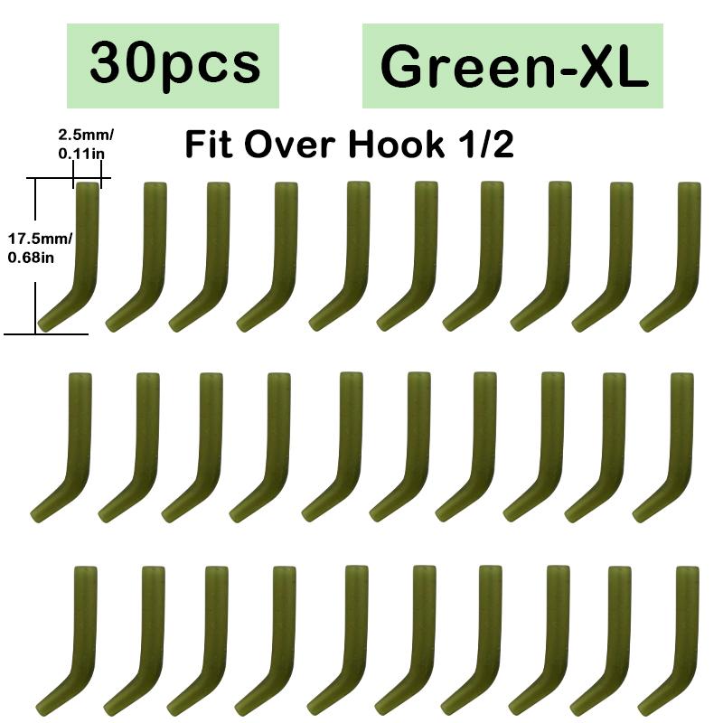 30x Carp Fishing Accessories Hook Kickers Line Aligner Size S/M/L/XL/XXL Fit For Shank Hook 1/2/4/6/8/10 Hair Rigs Tackle