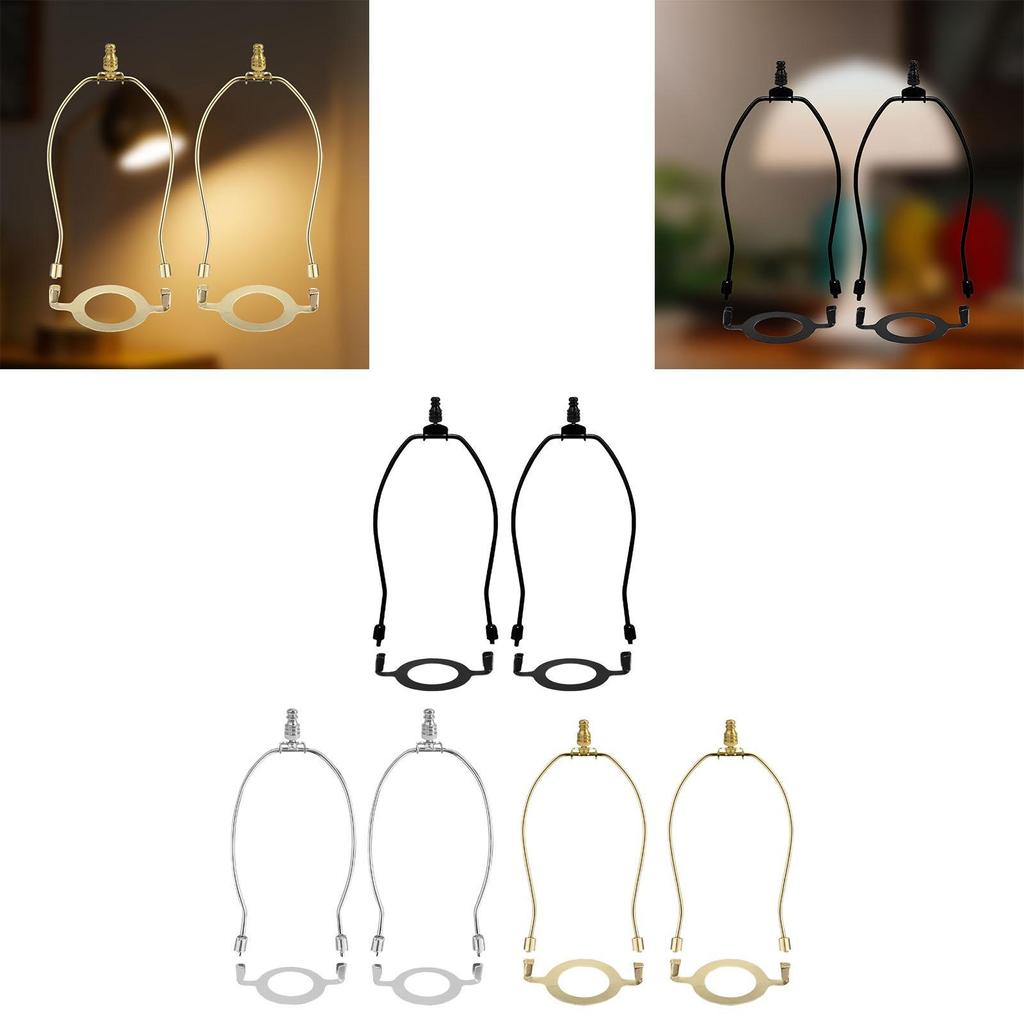 2x Lampshade Harp Saddle Light Base Detachable Adjustable Bracket Support Light Fitting Harps