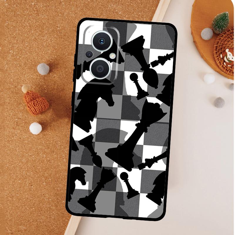 Chess Case For OPPO Reno 13F 12F 11F 8T 7 8 10 11 12 13 Pro OPPO Find X8 Pro X6 X3 X5 Lite Cover