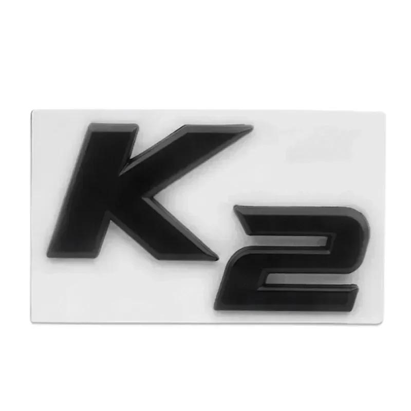 VSRA4 3D Metal Chrome Black K2 K3 K4 K5 KX7 Letters Logo Rear Boot Trunk Emblem Badge Sticker for Kia Car Styling Accessories