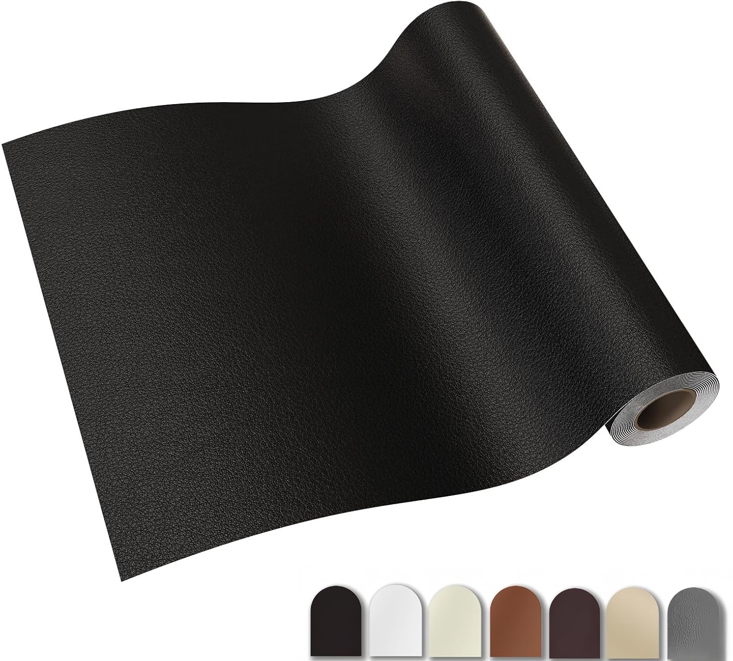 

HIHIMARVEX Faux Leather Repair Sheet 40cm x 150cm Black Strong Adhesion Leather Patch Soft Touch Highly Stretchable for Sofa Furniture Car Seats