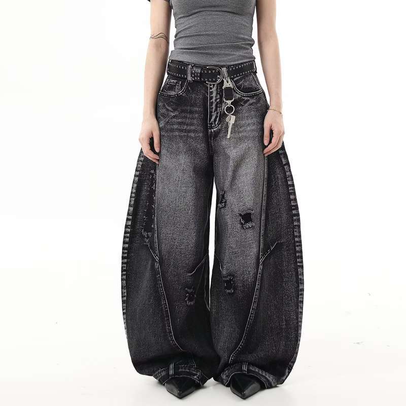 

JYL Women s Straight Jeans American Whisker Low-Waist Spring Slim Denim Pants 2XL алиса синий