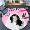Anne Hathaway Pattern Round rug,Carpet Rug for Living Room Bedroom Playroom ,Non-slip Floor Mat,Holiday Gifts and Birthday Gifts.