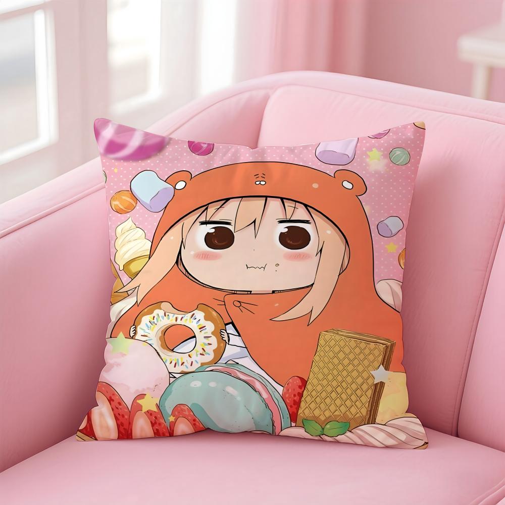 Anime H-Himouto! Umaru-chanS Cushion Cover Comfortable Reversible Pillow Cover Ideal for Car Sofa Bedroom & Beyond