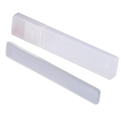 Mini Portable Clear Glass Nail File Rectangle Manicure Polisher Buffer with Box