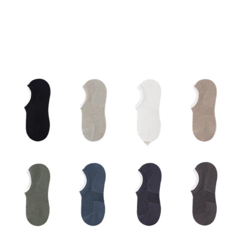 Men's Socks, Boat Socks, Summer Thin Anti-slip, Non-dropping, Invisible Socks, Pure Cotton Anti-odor, Sweat-absorbing, Antibacterial Short Socks