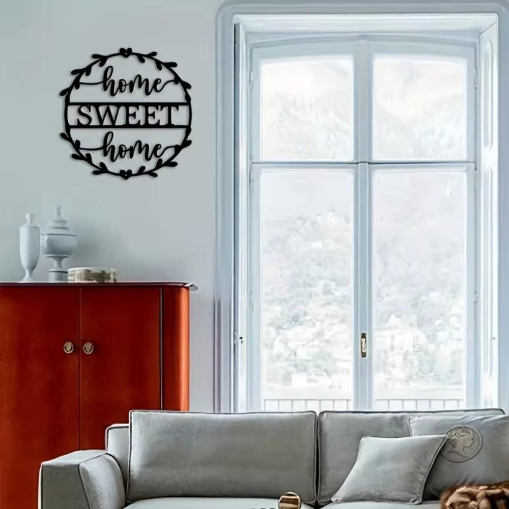 Home Sweet Home Wall Art Elegant Logo Décor for Interior Spaces Ideal for Bedroom and Living Room Stylish Mural and Gift Sticker