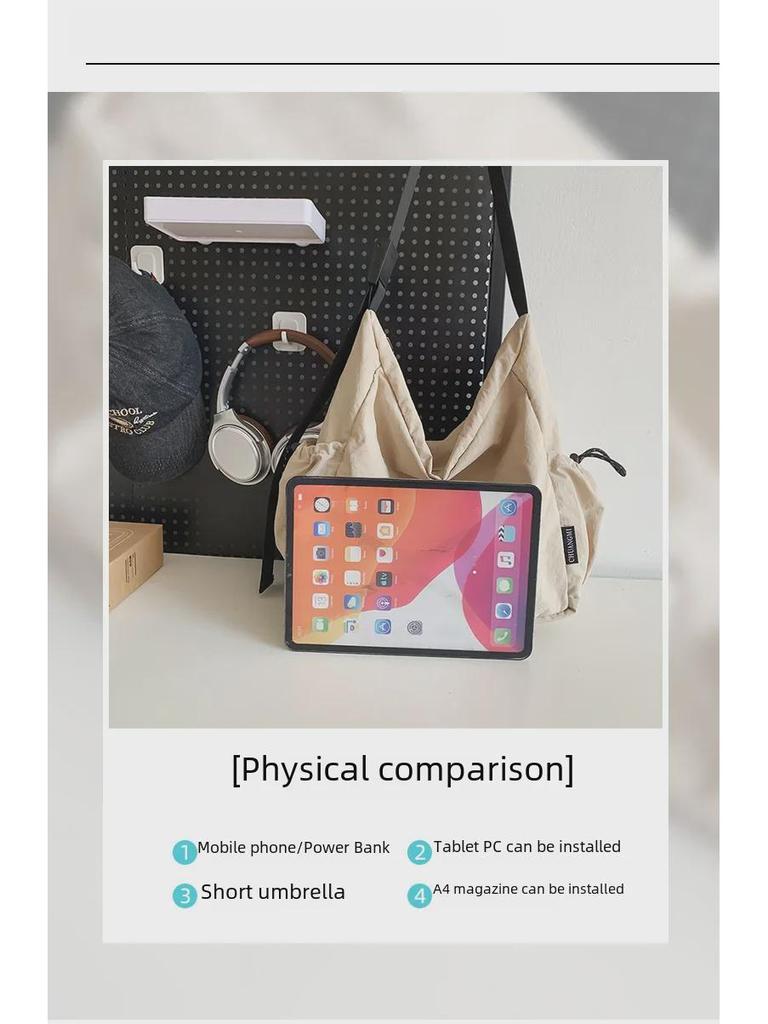 High-Capacity Retro Nylon Shoulder Bag - Unisex Fashionable and Versatile Handbag