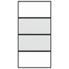Vidaxl Sliding Door, Black, 102.5X205Cm, Tempered Glass Aluminum