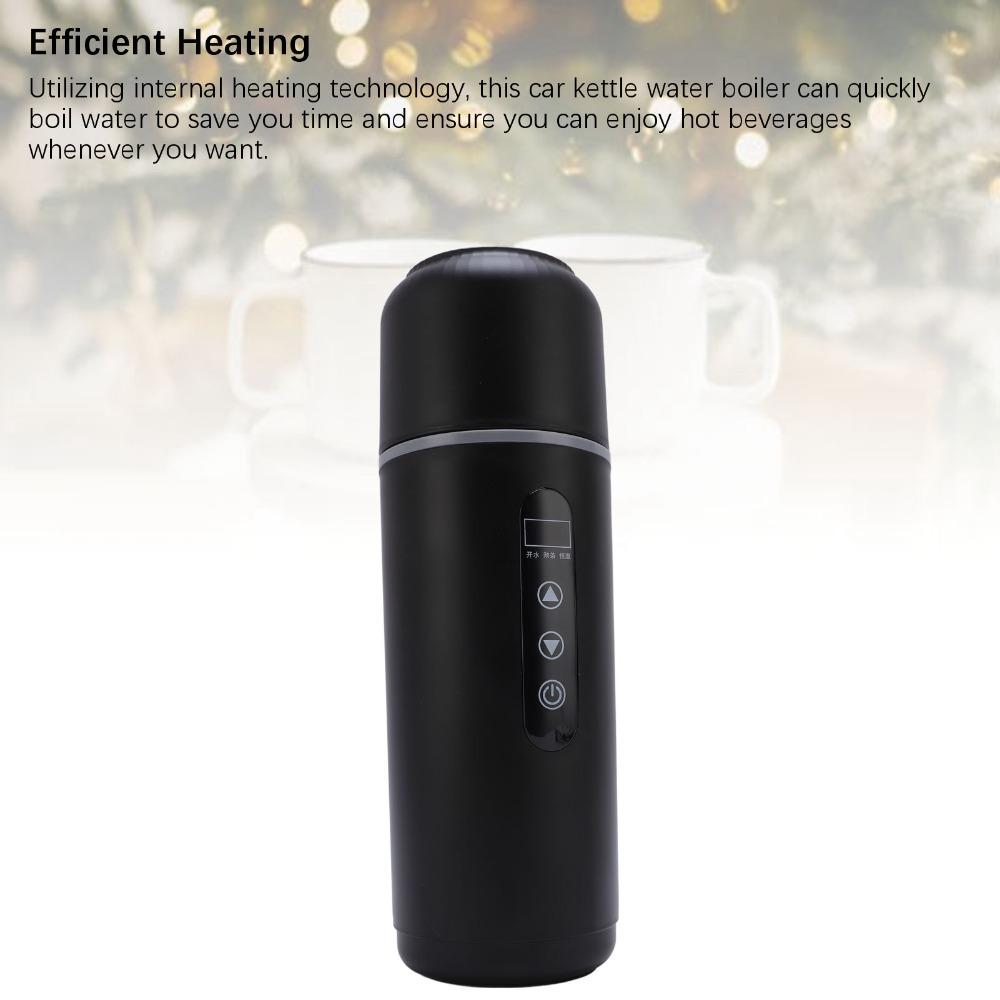 Rustless Steel Car Heating Cup 12V 24V Water Boiler Portable Car Electric Kettle  Travel Use