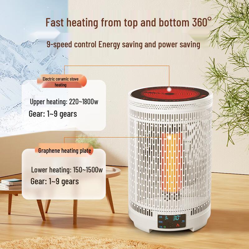 Fengqingyang A05-10J Graphene Far-Infrared Heater with Hearth Table CN plug (adapter included)