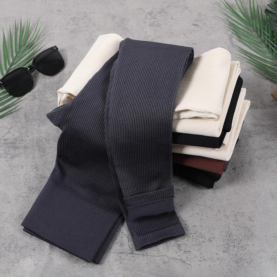 Yüksek Esnekliğe Sahip Yoga Pantolonu Kadın Günlük Pantolon Elastik Yüksek Belli Tek Renk Dar Kesim Dans İş Legging