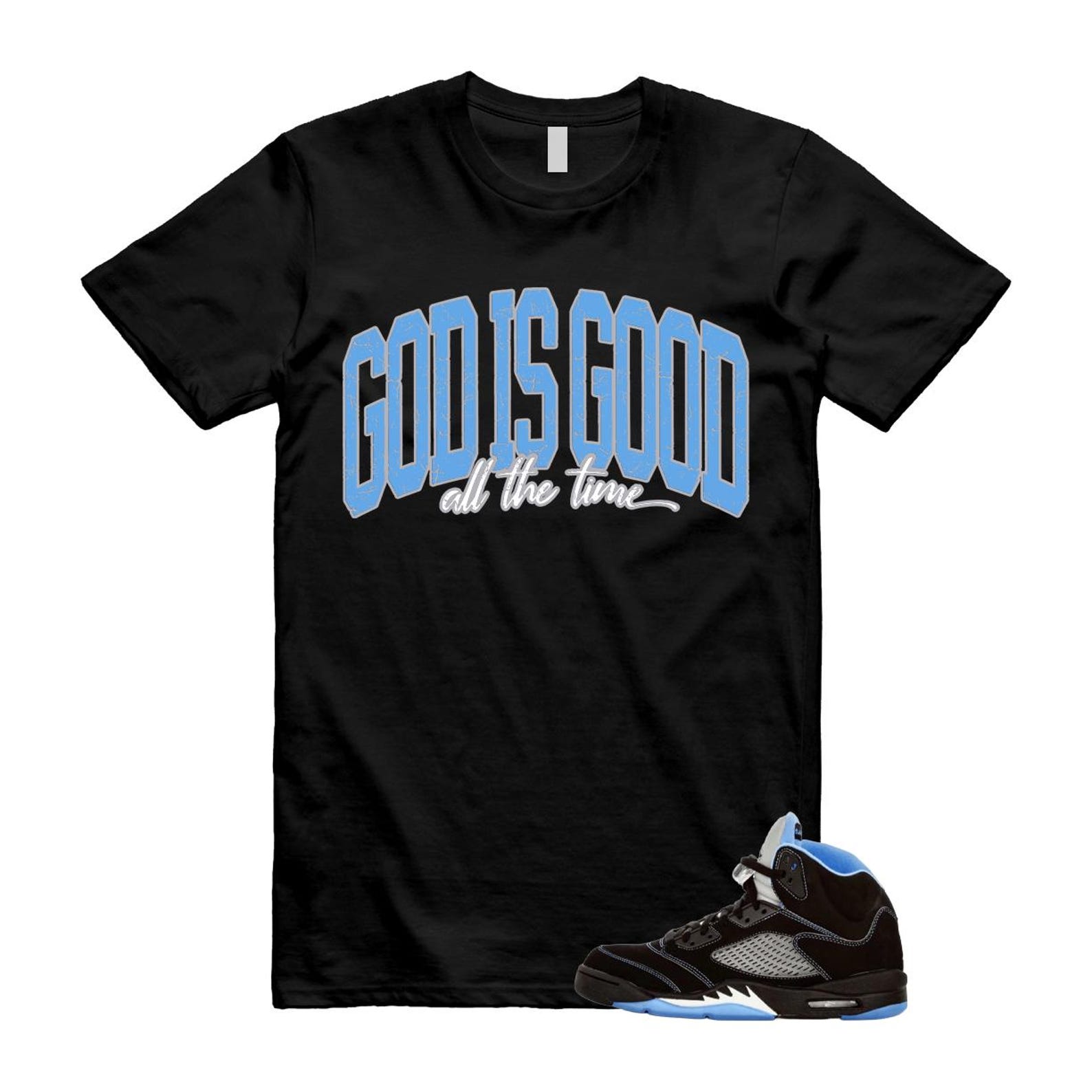 5 Black University Blue White 2026 T Shirt Match GOOD 2XL
