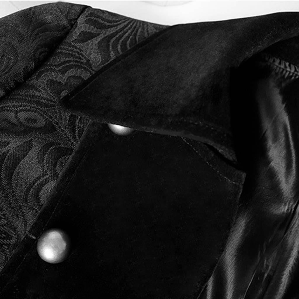 Men Button Fashion Steampunk Vintage Jacket Gothic Frock  Coat  Tailcoat