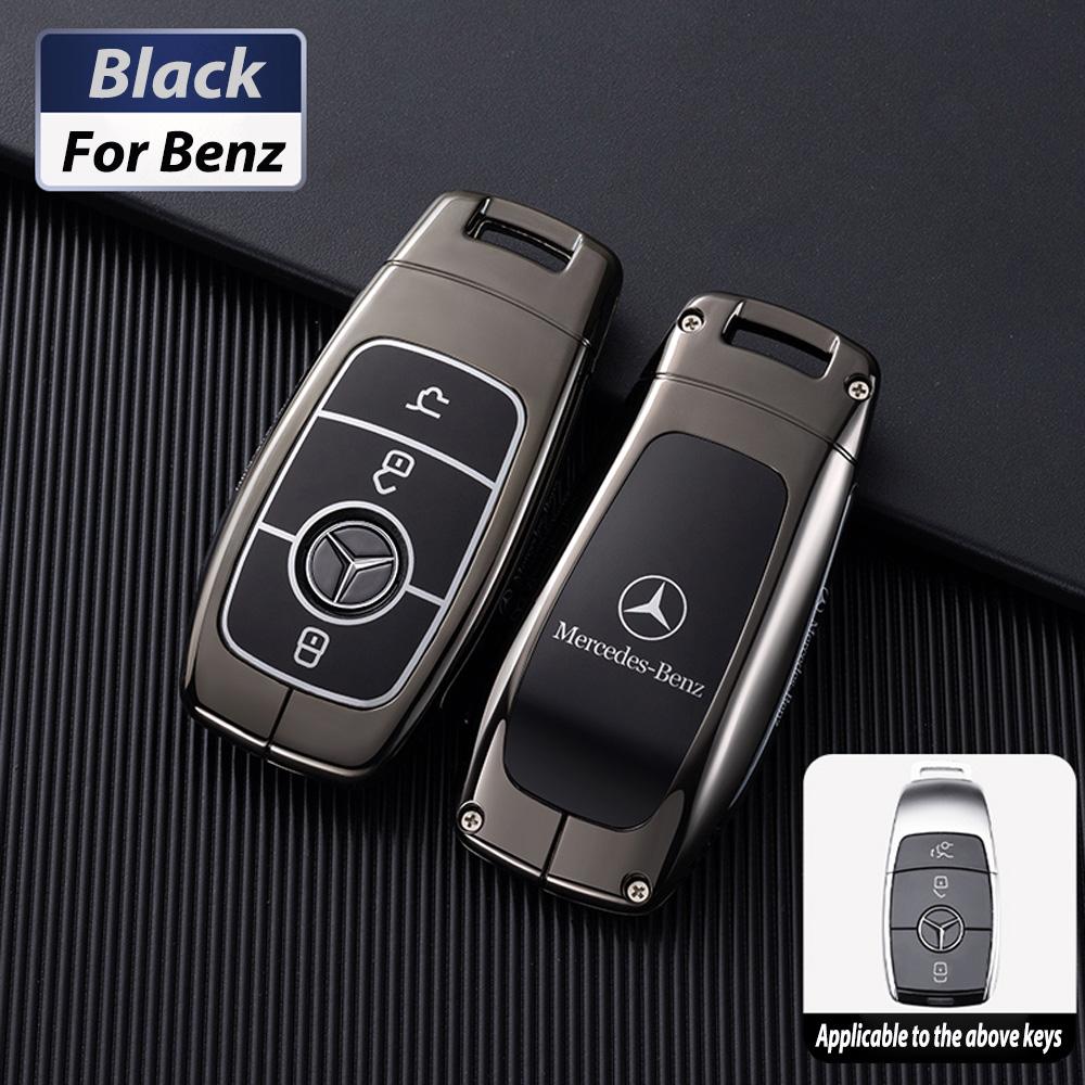 

Car Sticker Metal Car Remote Key Case Fob Cover Shell For Mercedes Benz AMG A C E S G Class GLC CLE CLA GLB GLS W177 W205 W213 W чёрный