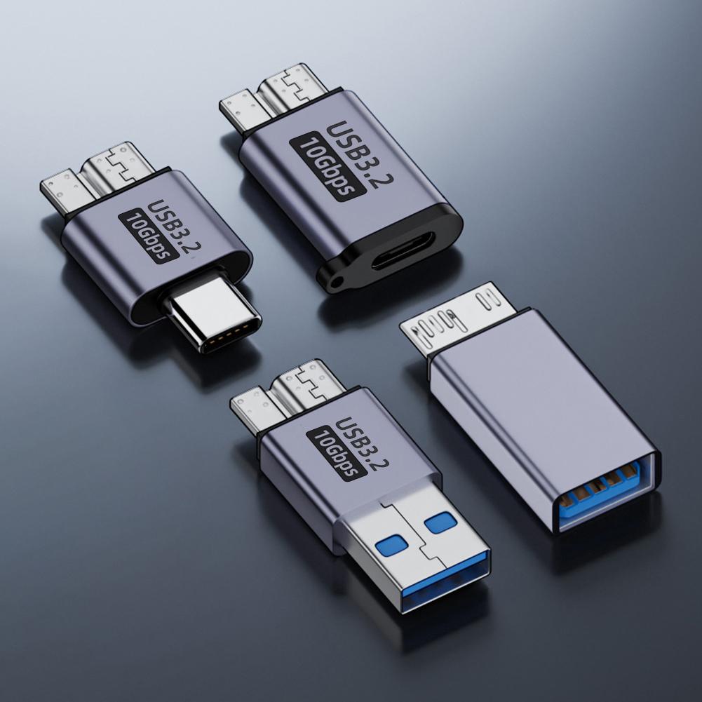 USB-A/Type-C To Micro B Data Transfer Adapter 7.5W Portable Convertor USB3.1 Gen2 10Gbps for Hard Drive Cable Mobile Phone