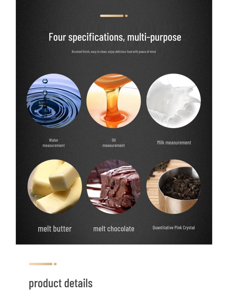 Stainless Steel Measuring Cups & Spoons Set - 4-Piece for Baking & Coffee Beans.