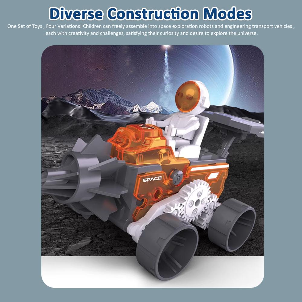 4в1 Stem Toys Космический робот Stem Building Toys Обучающие строительные блоки 138 шт — фото 3