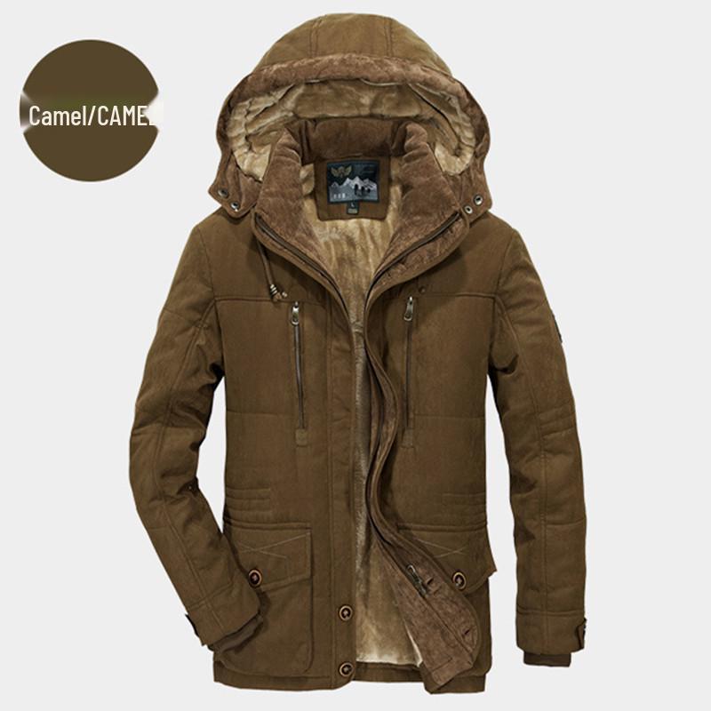 Blaue 3D-Aufsatztasche Plüsch Reißverschluss Baumwolle Locker geschnitten Jugend Daunenjacke