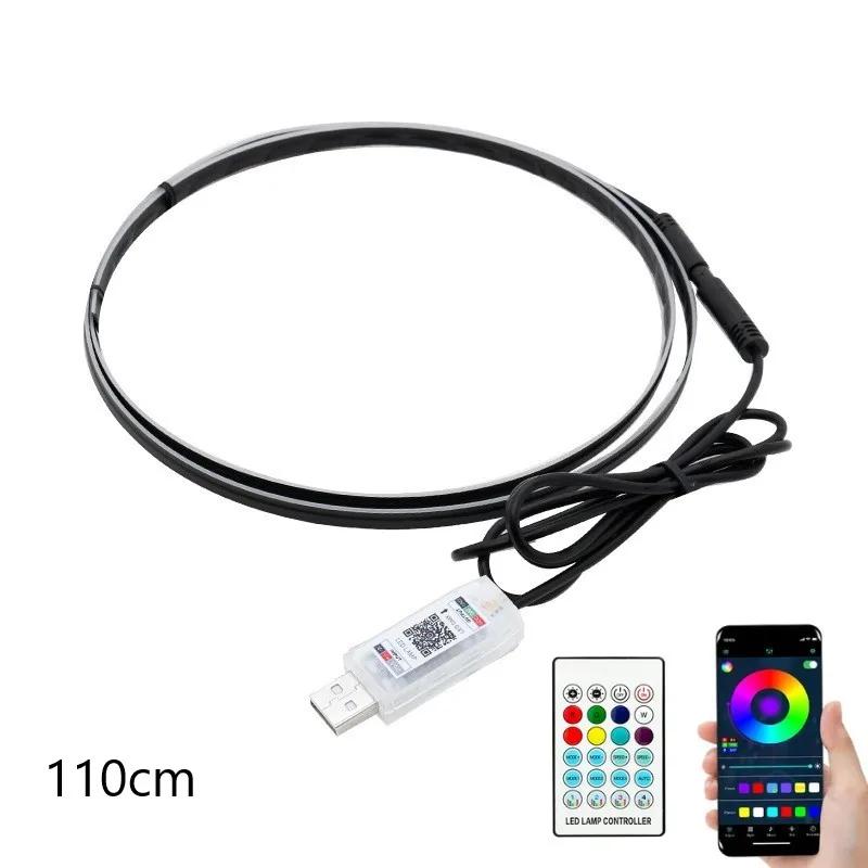 

Автомобильный светодиодный атмосферный свет Окружающее освещение Светодиодный интерьерный полноцветный RGB-стример Атмосферный светильник USB APP Управление Пульт дистанционного управления