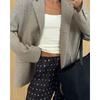 Women Elastic Waist Polka Dot Wide Leg Pants Casual Satin Trousers