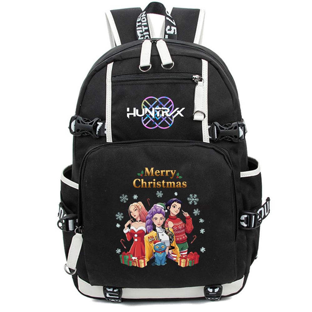 Anime Cartoon K-Pop Demon Hunters Backpack Large Capacity Bookbag Laptop Unisex Student Boy Girl School Bag Large Capacity Travel Outdoor Bag Gift