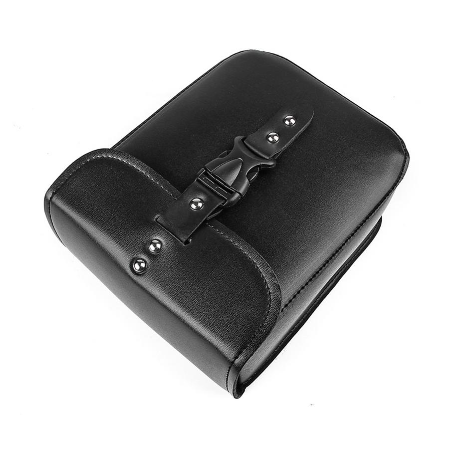 Universal PU Leather Motorcycle Tail Bag Storage SaddleBag Tool Bag Mounting Strap For Harley