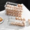 Transparent Refrigerator Egg Storage Box Plastic Egg Rolling Storage Box  Kitchen
