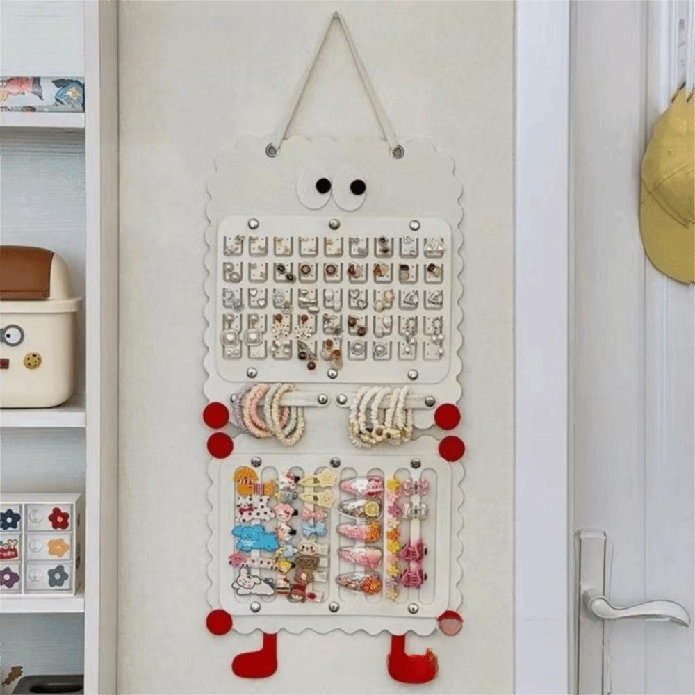 Wall-mounted Felt Hair Clip Storage Bag Detachable Hair Accessory Organizer  Ear Studs