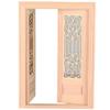 Unpainted Wood Double Hinged Door For Dollhouses Construction 1/12 Scale Miniature Building Accessory