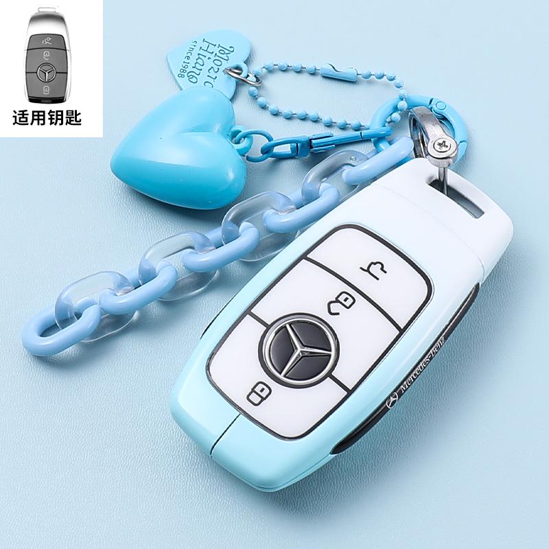 TXF4   Golden TPU Car Key Case Cover For Mercedes Benz E S G Class GLC CLE CLA GLB GLS W177 W205 W213 W222 X167 AMG E200 E260 Shell Fob