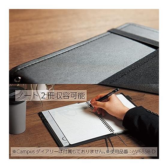 KOKUYO Note Cover Systemic Ring Note Compatible B5 Leather-like Navy 40 Sheets No-V683B-DB