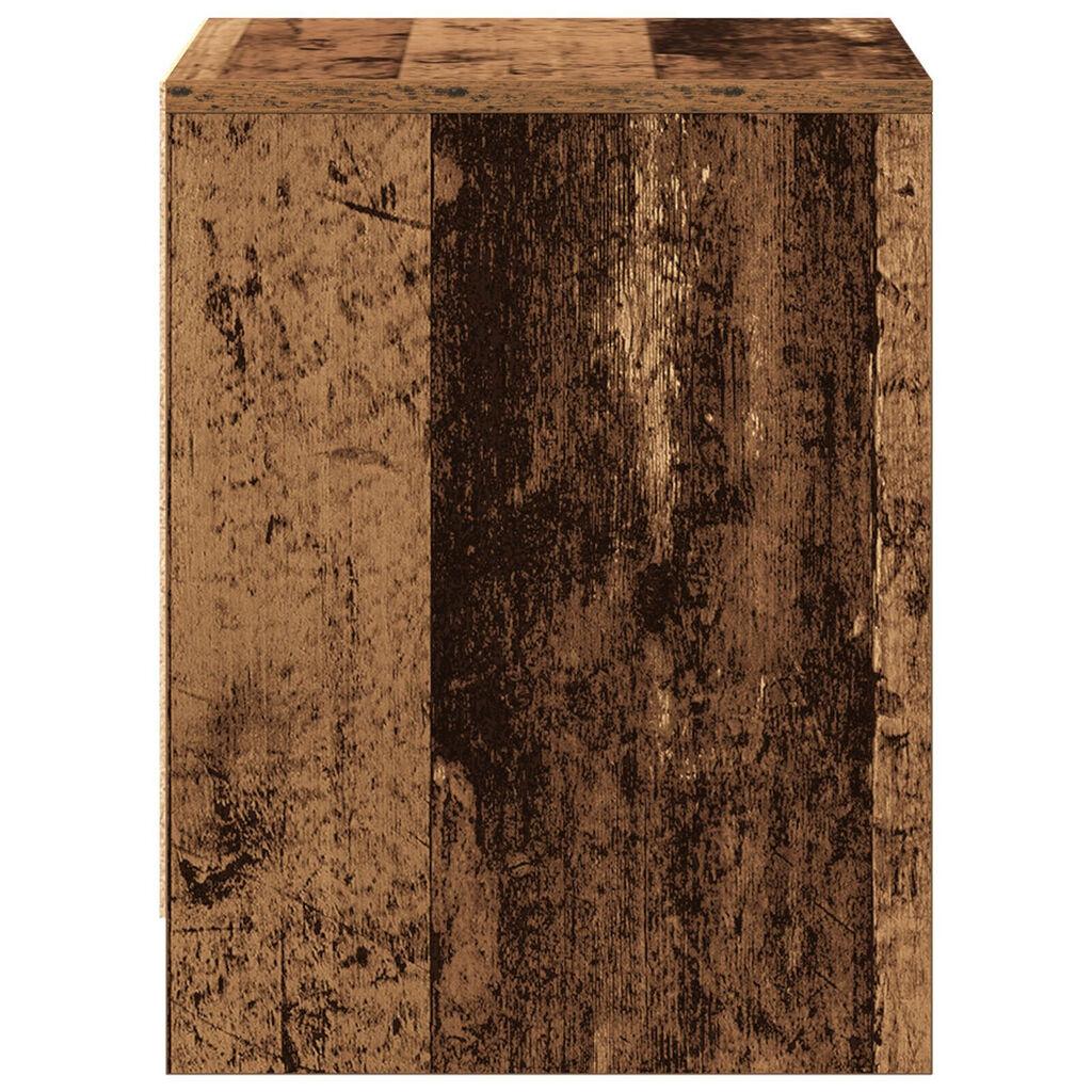 Retro-Nachtkommode, Nachttisch Mit Schublade, Niedriger Aufbewahrungsschrank, 45x34x44,5 Cm