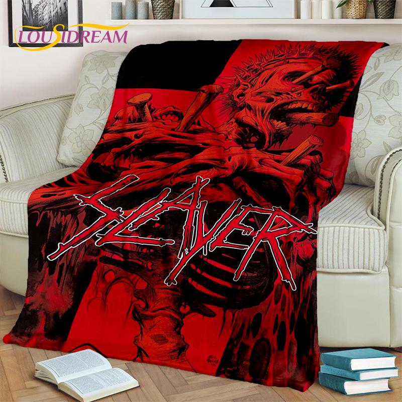 Rock Heavy Metal Slayer Band Blanket,Soft Throw Blanket for Home Bedroom Bed Sofa Picnic Travel Office Rest Cover Blanket Kids