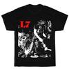 Maglietta Unisex Nera Cotone Taglia Unica Vintage L7 Band Live In Tour Concerto