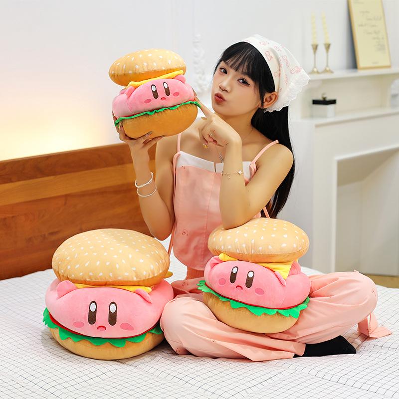 Cute Burger Star Kirby Plush Toy Cute Kirby Beast Bread Doll for Girls
