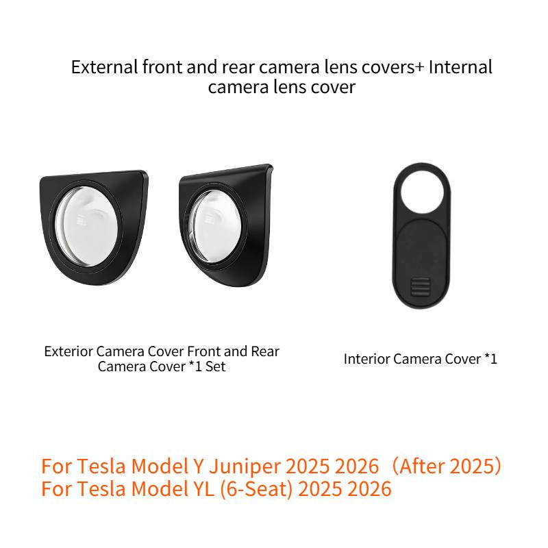 For Tesla Model Y Juniper/Model YL 2026 Camera Lens Safety Guard Anti-Scratch Protection Lenses Protector Cover PC Dust Covers