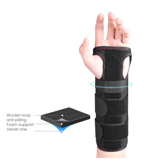 Wrist Support Brace for Men Women Adjustable Hand Support with 2 Splint And 3 Straps for Left And Right