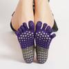 Ladies Spring and Autumn Collocation Yoga Fitness Exercise Pilates Non Slip Five Finger Socks
