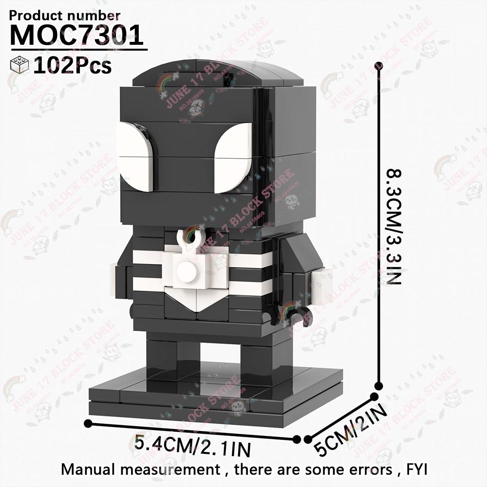 MOOXI Superhero Brickheadzed MOC Brick Movie Figure Doctor Doom Witch Kingpins Scale Model Compatible Building Block Toy Children Gift Present
