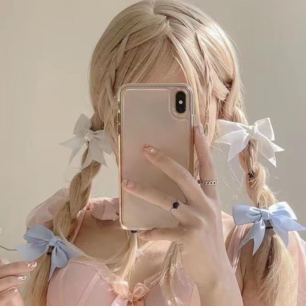 Satin Bow Hair Clip Sweet Hair Barrettes Cute Hair Pins Styling Hair Accessories for Women Kids Toddlers Girls