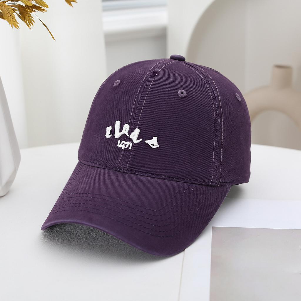 Spring And Autumn Embroidered Sun Hat Four Seasons Men'S And Women'S Washed Soft Top Cap Alphabet Baseball Hat
