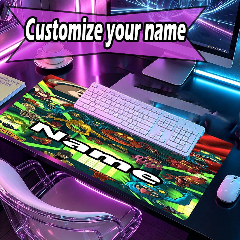 Custom Name Personalized Ghostbusters Pattern Mousepad, Laptop PC Desk Mat, Decorative Desk Mat for Home Keyboard Pad Gift
