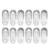 12pcs Rod Socket Iron Wardrobe Closet Flange Strong Load Bearing Capacity Easy Install Closet Rod Holder Bracket Hardware