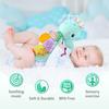 Plush Musical Caterpillar Sensory Toy for Babies 0-13M, Tummy Time Infant Toy with Crinkle, Rattle & Music Box, Compatible with Newborn Girls Gifts