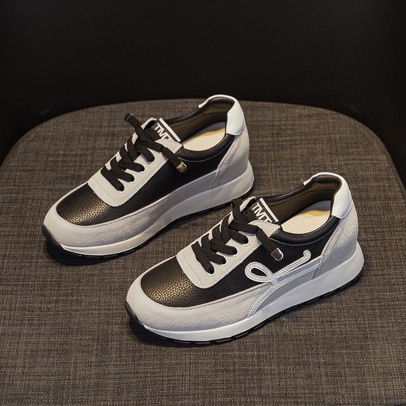 Color Matching Sports Forrest Gump Shoes Women's 2025 Spring and Autumn New Retro Versatile Casual Lightweight Soft Bottom Flat Bottom Dad Shoes Tide