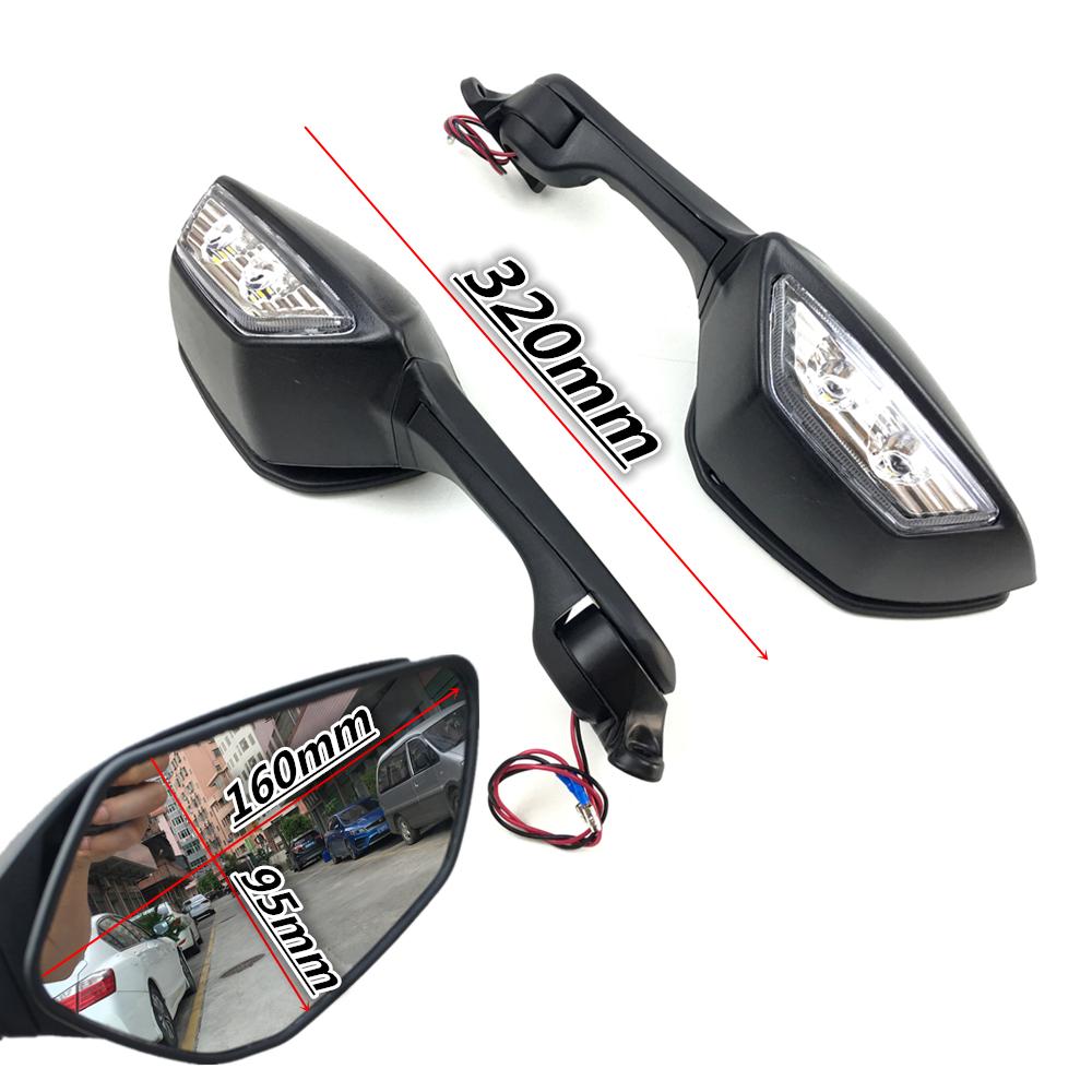 For Kawasaki ZX10R ZX10 ZX 10 R 2011 2012 2013 2014 2015 2014-2015 Motorcycle Wide-angle Rearview Mirrors LED Turn Signal