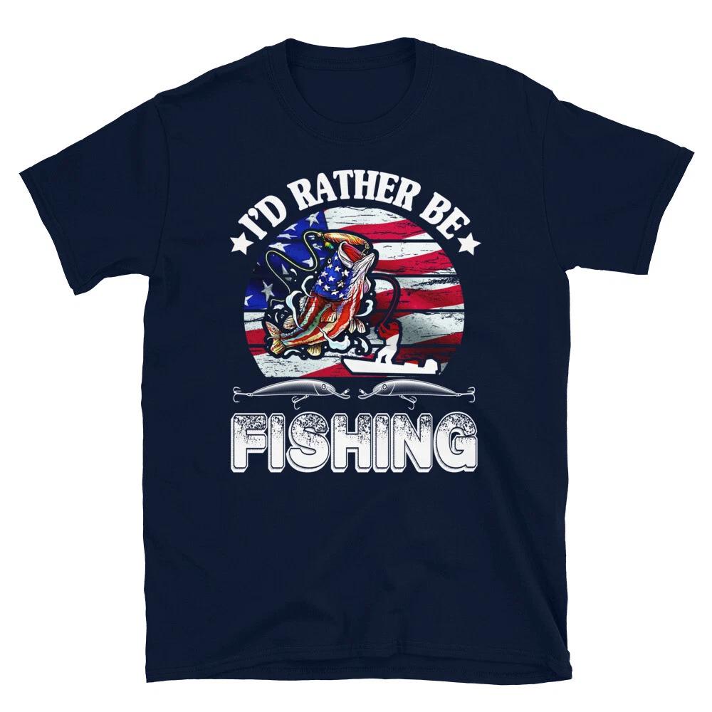 Amereican US Flag Fish Fishing Fish Nature Outdoors T-Shirt 4XL
