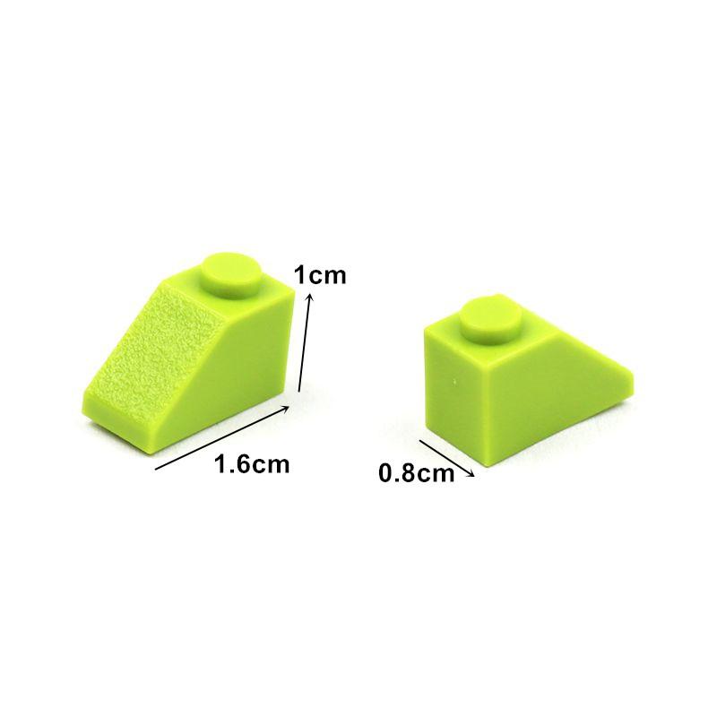 50pcs Roof Tile 1X2 Blocks With Slope 45 MOC Enlighten Building Bricks Sets Accessories Boys Toys Compatible Classic Parts 3040