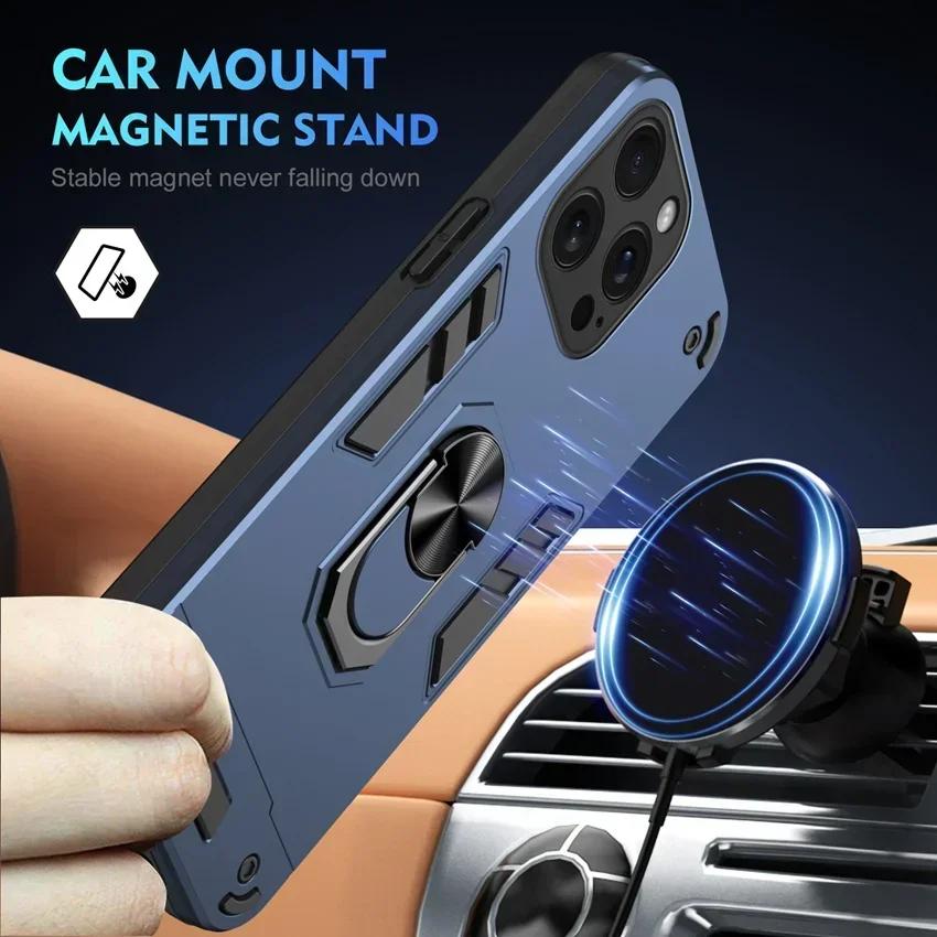 Shockproof  Armor Case For Moto E7 E13 E22i E32 Edge 30 40 Pro NEO G 5G Play Power X30 2022 23 Stylus 5G 2024 Magnetic Stand Cover